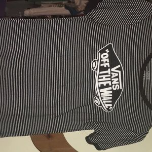 Black and White Vans Tee